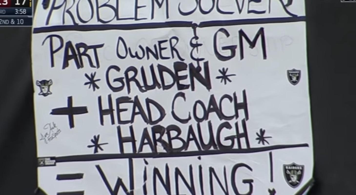 Fan sign from the 2014 game vs the 49ers. Careful what you wish for.