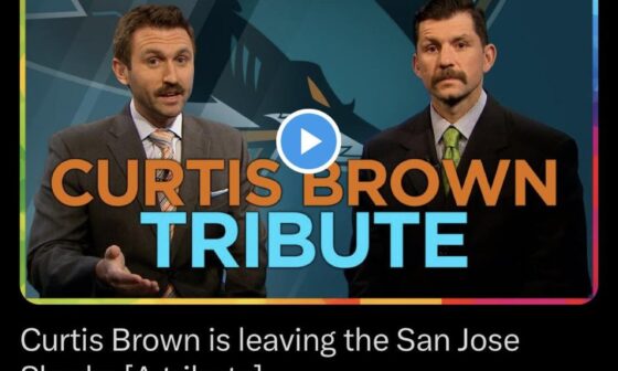 Curtis Brown leaving Sharks broadcast.