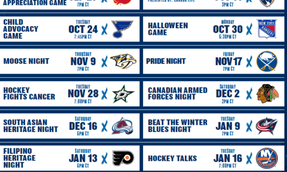 Promotional Games Schedule for 23/24 season. No More Bobbleheads?