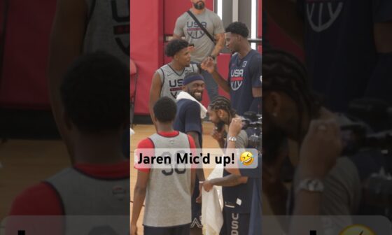 “I’m Mic’d Don’t Say Anything Crazy!”- BTS with Jaren Jackson Jr. at The #USABMNT practice!| #Shorts