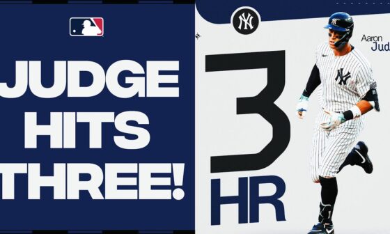 He did it AGAIN! Aaron Judge blasts his 3rd home run of the game!