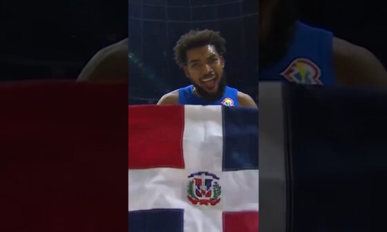Karl-Anthony Towns Celebrates as Dominican Republic Wins In #FIBAWC Play! 🇩🇴| #Shorts
