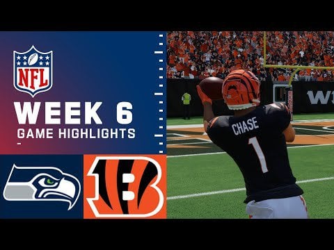 Seahawks vs Bengals Week 6 Simulation Highlights (Madden 24 Rosters)