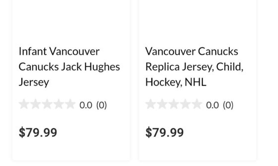 Sportchek doesnt know the difference between Jack and Quinn Hughes aparently