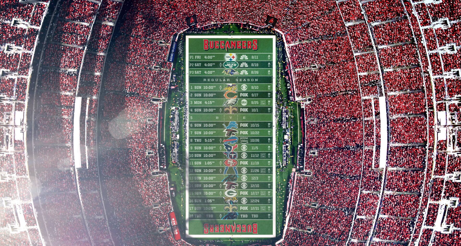 2023 - Stadium Schedule - Tampa Bay Buccaneers