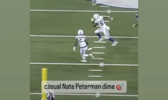 Tyson Bagent posts Nathan Peterman touchdown on his Instagram story after the game instead of showing any of his highlights. Seems like a stand up kid.