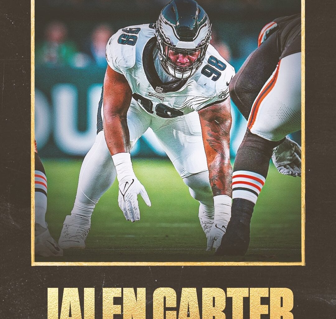 [NFLonFOX] Your projected 2023 Defensive Rookie of the Year is @Eagles DL Jalen Carter, as voted on by NFL on FOX fans! #FlyEaglesFly
