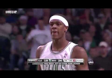 (May 9th, 2010) 6'1 Rajon Rondo grabs 18 boards along with his 29pts & 13ast to tie the series 2-2 against the LeBron & Shaq Cavaliers