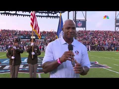 New Hall of Famer DeMarcus Ware sings National Anthem before Hall of Fame Game