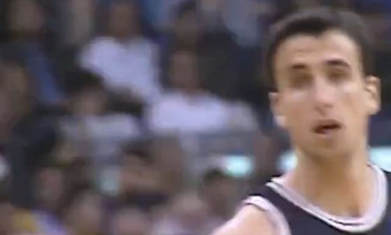 Manu's first NBA basket (2002)