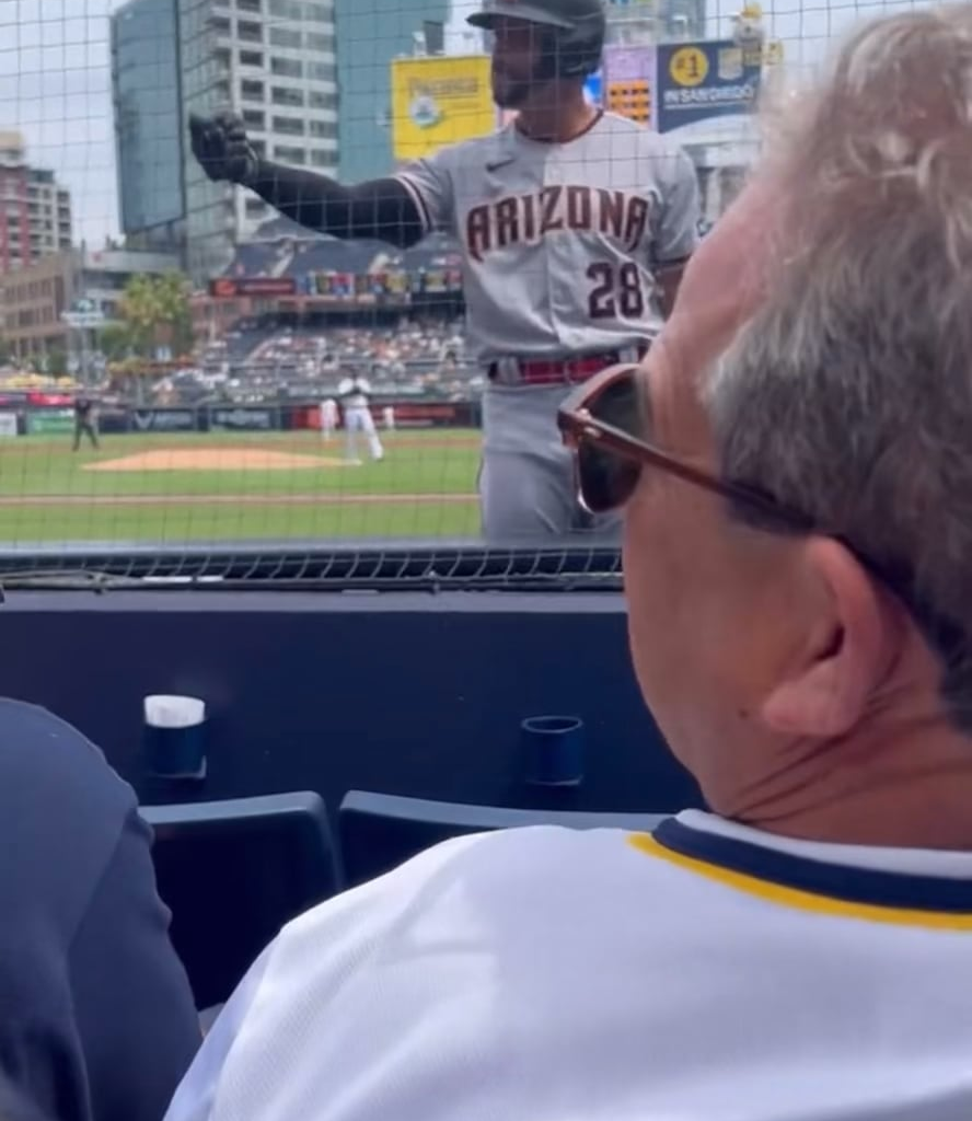 Pham interaction with a fan in 1st inning (@patrickdailey on X)