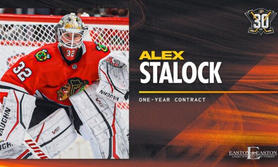 Ducks sign G Alex Stalock to a 1 year contract