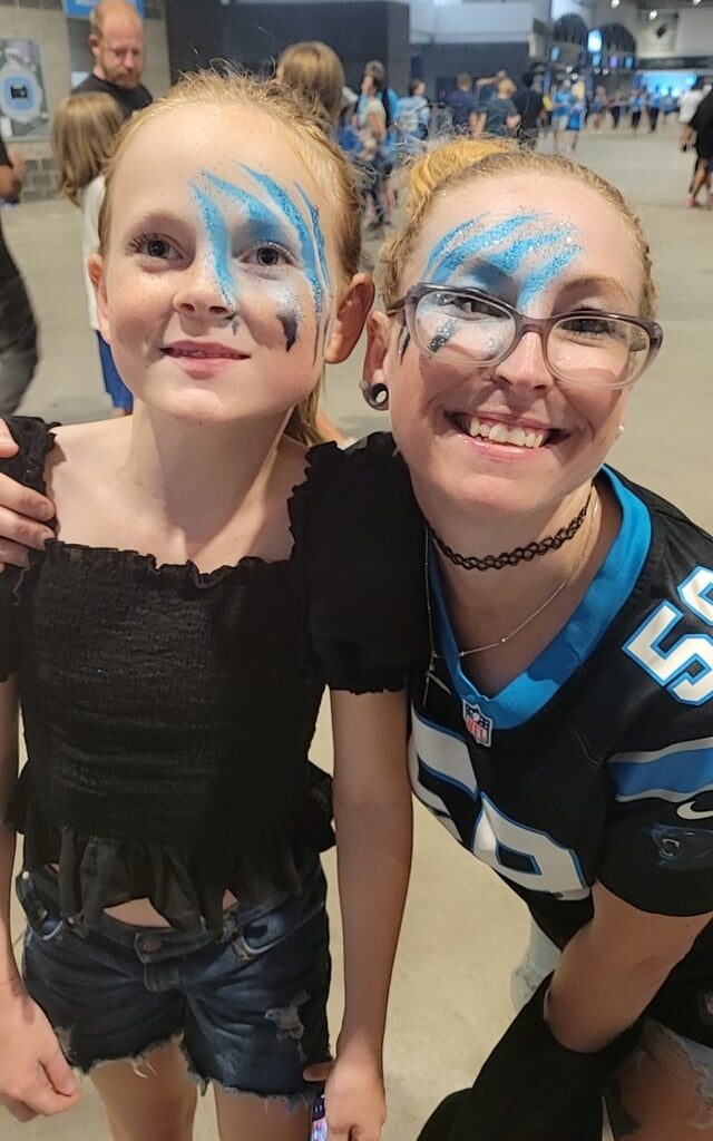 Took my niece to her first Panthers game tonight! She had a blast!