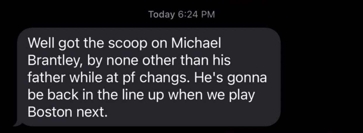 [BenOndaTop] Michael Brantley to be back in the Astros lineup in Boston, according to his father