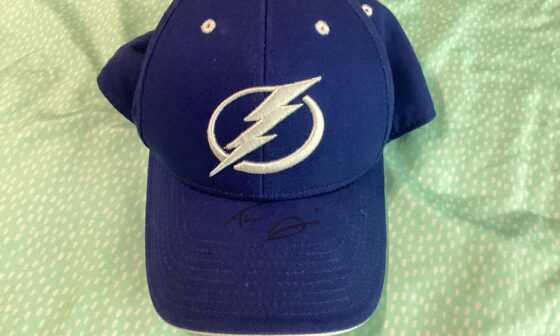 Guess who signed my bolts hat? (Hint, it’s a NFL YouTuber I watch).