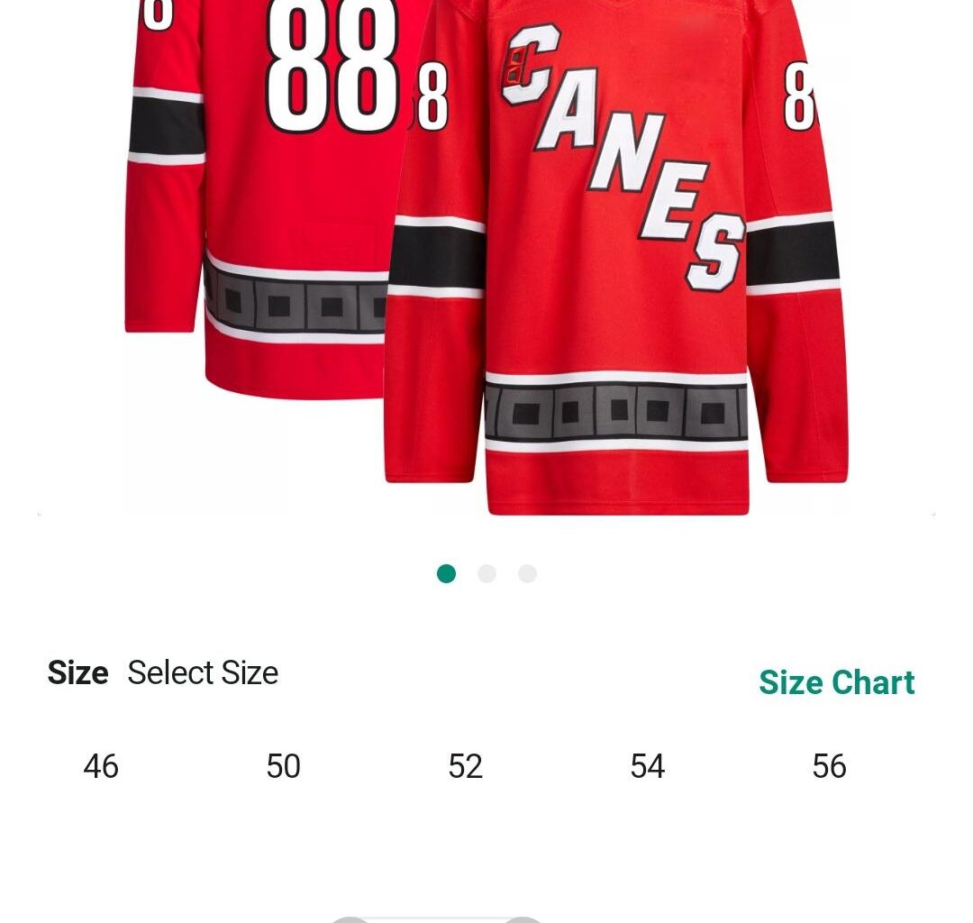 Dicks Sporting Goods Burns RR 2.0 Jersery is the incorrect number