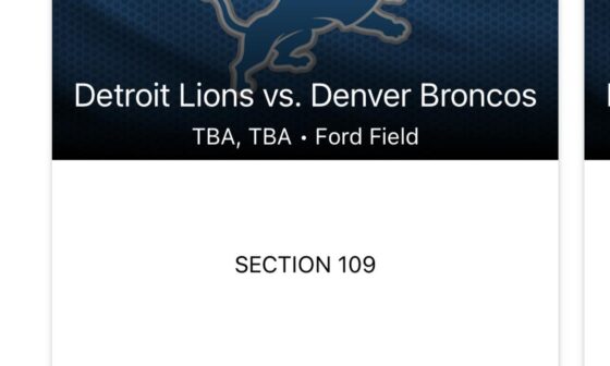 Going to my first lions game since 2010