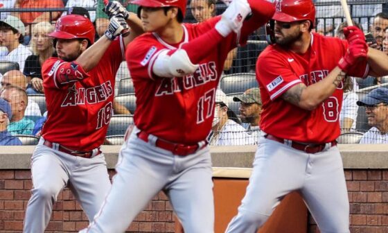 Cool pic of Schanuel, Ohtani and Moustakas