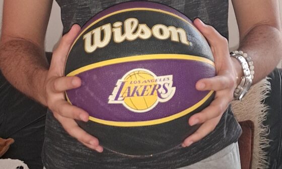 I've been gifted a basketball for my birthday. I can't stop staring at it.