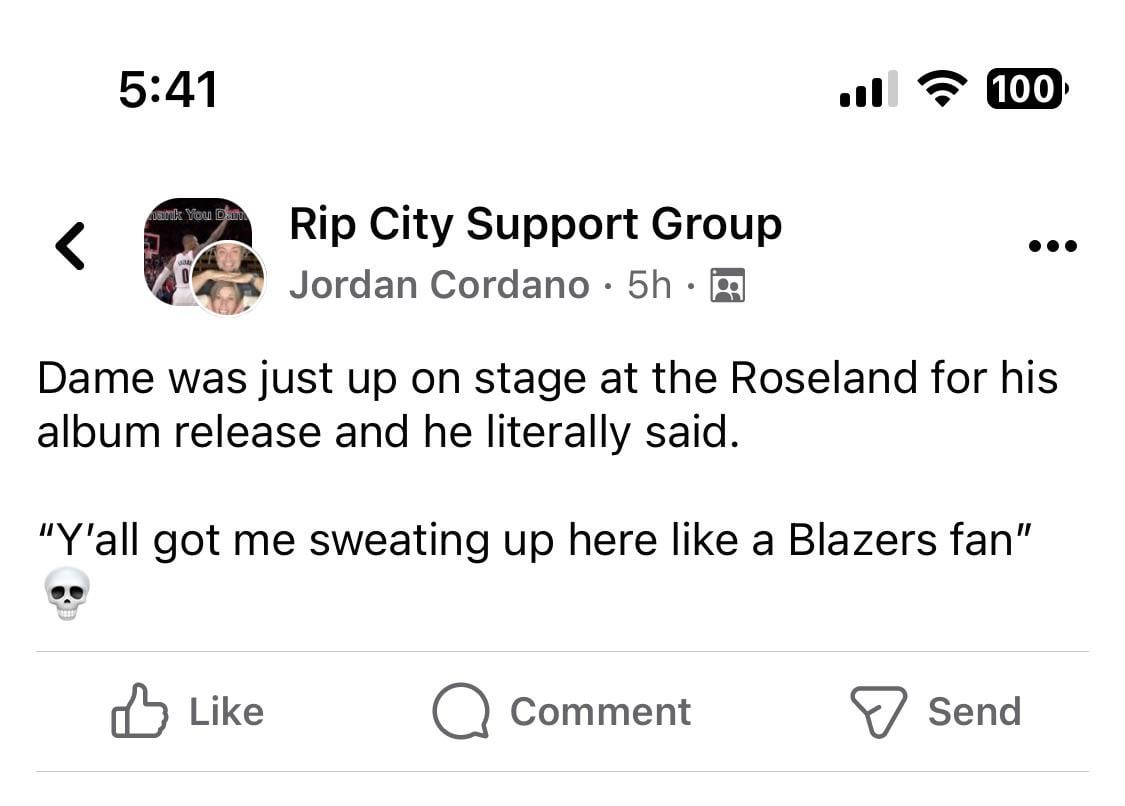 Just saw this on a Facebook group about someone who was at Dame’s concert last night