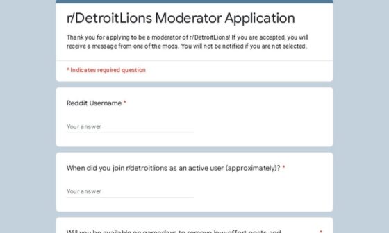 r/DetroitLions is expanding the mod team. Apply here!