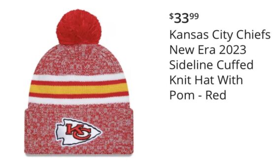 The sideline beanies don’t look as bad as the hats