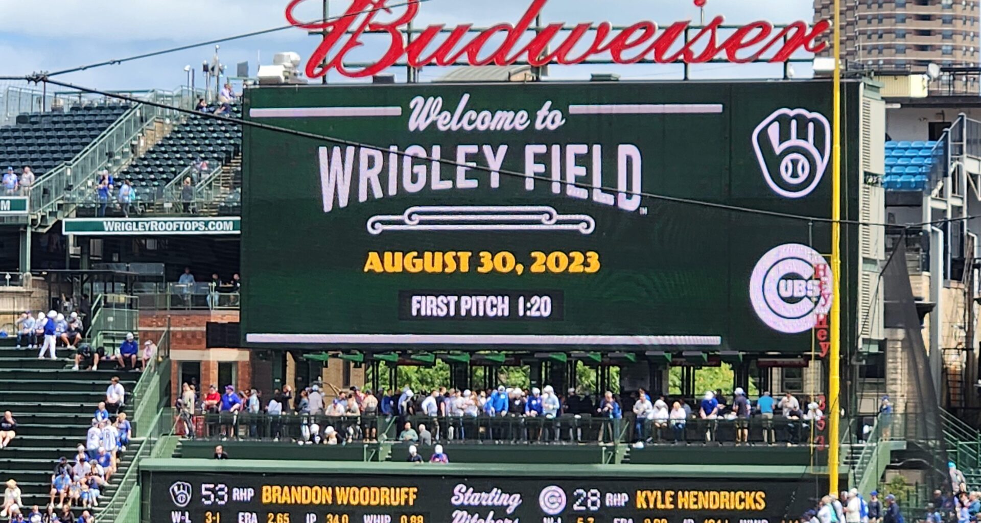 Checking in from enemy territory. GO BREWERS!