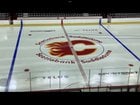 After doing a test with a three-stripe centre ice line, the Flames' ice crew have elected to go back to the Flaming C centre ice line instead.
