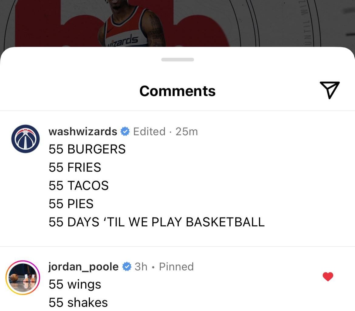 W Wizards Insta Admin, W Poole Comment