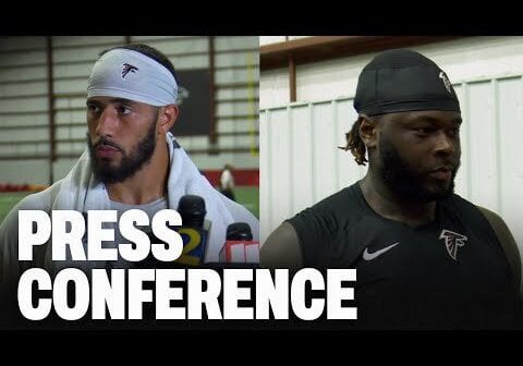 Jessie Bates III and Timmy Horne speak to media | Atlanta Falcons AT&T Training Camp