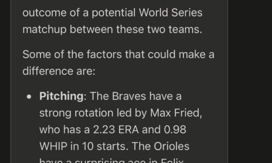 I asked AI who would win a World Series between the O’s and Braves…