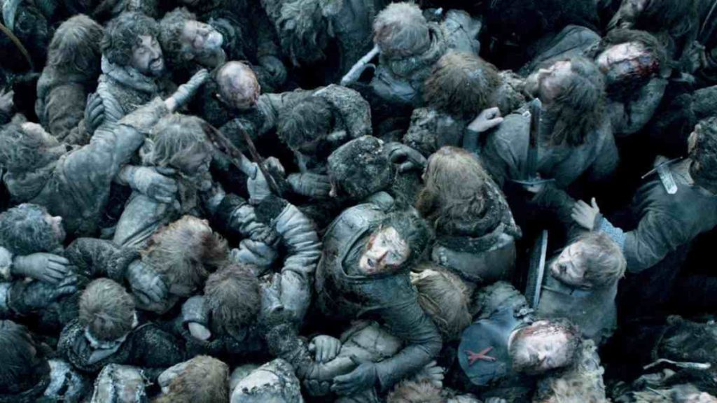 It was a very intense Bills practice. There was a big melee and at one point someone had a helmet and was swinging it over top of the pile.