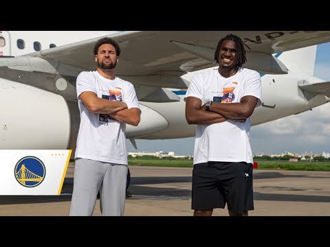 Klay Thompson & Kevon Looney Mid-Flight Convo in China