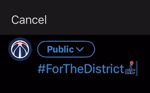 New official hashtag…” #ForTheDistrict”
