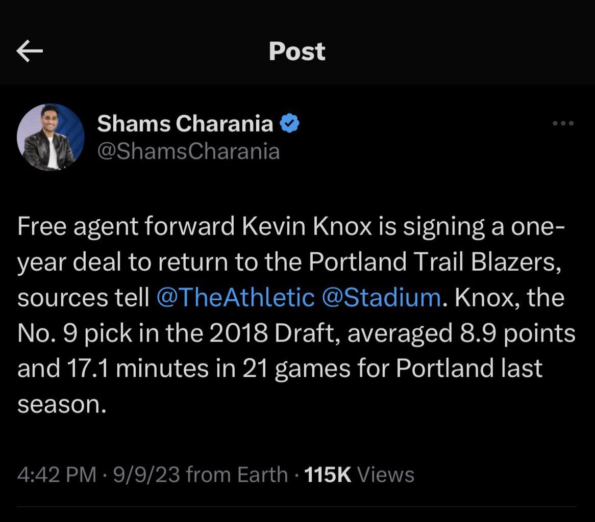 Kevin Knox II is back