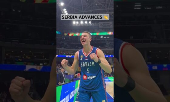 Serbia celebrates their Quarterfinals W! 🇷🇸 #FIBAWC | #Shorts