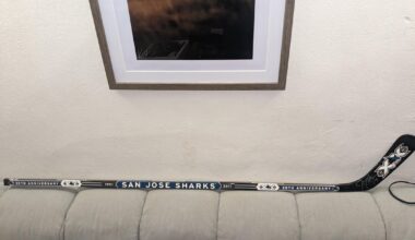Unloading Joe Thornton Signed Stick in Seattle