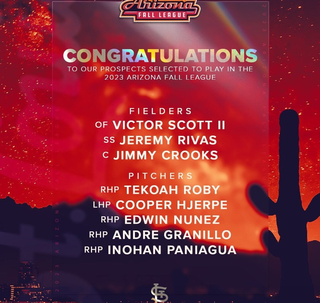 [Cardinals] Congratulations to our prospects selected to play in the @MLBazFallLeague! 🌵 #STLCards