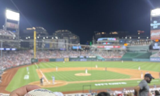 Caught a Foul Ball at Dodgers Nationals tonight