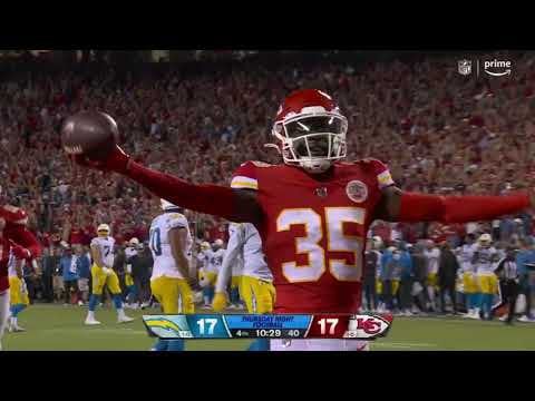 We all know both Patrick Lavon Mahomes II (28) and the National Football League (103) had birthdays today. Little did we know it's also Jaylen Watson's birthday. Happy Birthday JWat! Here is a good, short video of him sealing the victory over the Chargers with a 99 yard pick six. Cheers!