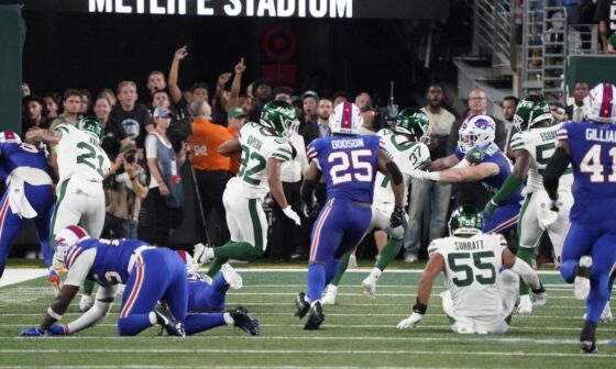 Jets player gets fined for uncalled tripping penalty against Bills in OT week 1