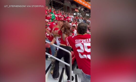 Caught on video: Violent brawl among fans in the stands at 49ers-Giants game