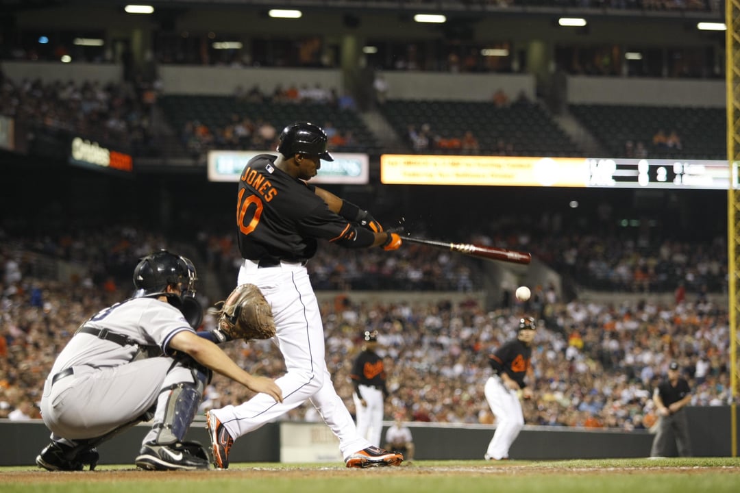 Back in college (2008) I interned with the Orioles team photographer. I wasn't that great, but I was going through my archives and thought I'd share a few of my favorites. (more in the comments)