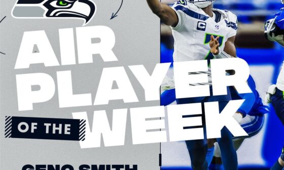 [Seahawks] Took it home. 🏆 @GenoSmith3 has won his first Air Player of the Week award!