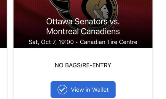 Oct 7, Ottawa vs Montreal tickets