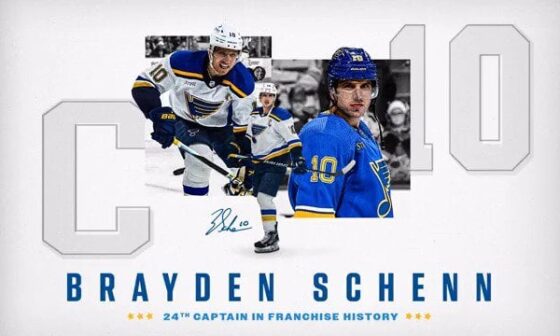 [St. Louis Blues] Introducing your new captain… Brayden Schenn!