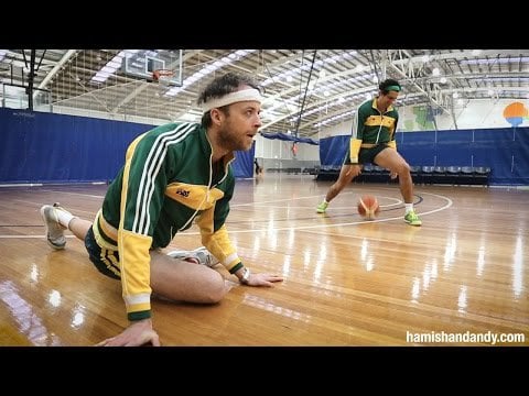 Australian comedic duo Hamish and Andy once took on Basketball Champion Patty Mills