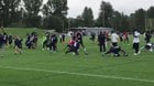 [Henderson] Seahawks WR Jaxon Smith-Njigba wearing a red jersey — indicating he’s not to be hit — at the start of today’s padded practice. Smith-Njigba, who had wrist surgery last week, is hoping to play in the Sept. 10 opener.