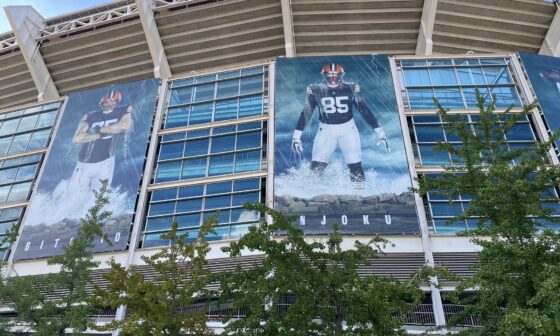 [Axelrod]: New #Browns player banners up outside Cleveland Browns Stadium