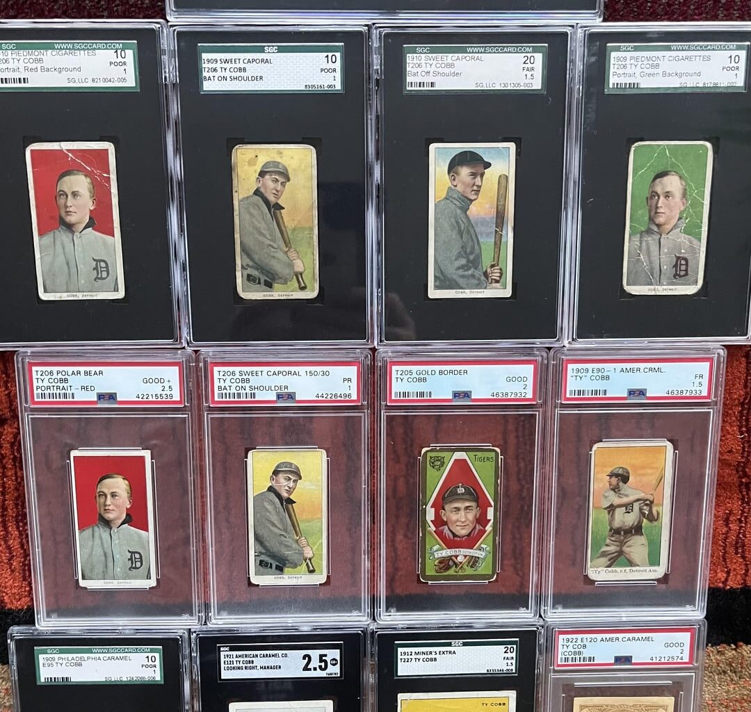 Trying to be cool guy showing off some cards